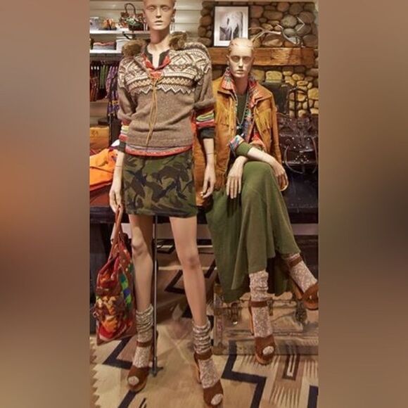 Polo Ralph Lauren 2014 Southwest Fringed Cognac Leather Jacket - Picture 9 of 16